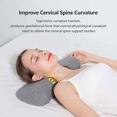 Dark Gray Memory Foam Cervical Neck Pillow for Pain Relief Sleeping