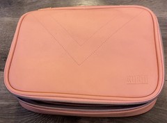 BUBM Electronics Organizers 2 Compartments Peach 3 Carrying Cases Variety Sz EUC