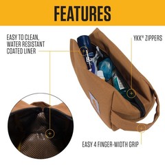 Durable Travel Toiletry Bag – Water-Resistant Organizer for Essentials – Brown