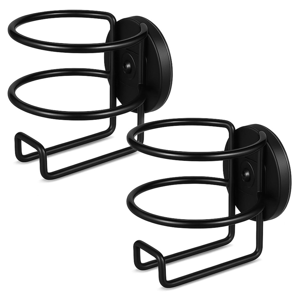 Treela 2 Pcs Magnetic Cup Holder Heavy Duty Portable black