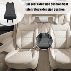 Car Driver Seat Leg Extender Support Cushion Black Durable Leather Surface