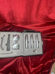 Geoffrey Beene Travel Mini Bar 2 Cups 3 Flasks Funnel Case Lock And Key Read