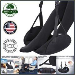 Extra Large Airplane Foot Hammock with Adjustable Features for Long Flights