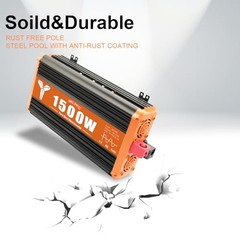 1500 Watt Pure Sine Wave Power Inverter 24V DC to 120V AC, 3000W Surge Peak