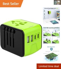 All-in-One Travel Adapter with Safety Features – Ideal for World Travelers