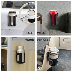 LITTLEMOLE Large Cup Holder, Universal Drink Holder for Almost 1 PCS, Black