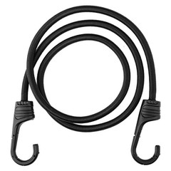 ZHOUBIN 48 Inch Black Bungee Cords with Hooks Heavy Duty, 1 Pcs 48″,