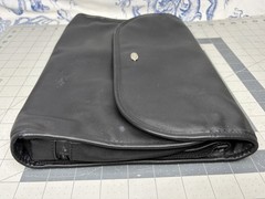 Bric’s Leather Hanging Black Tri-Fold Toiletry Bag Travel Italy 12″ Leather (L2)