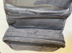 Toiletry Bag Multiple Compartments 2-Sections 9.5″x7.5″x3.5″ Gray NEW