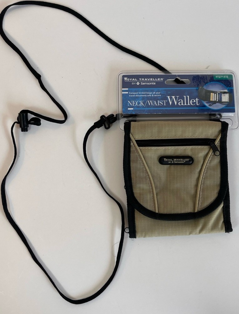 Royal Traveller by Samsonite Neck/Waist Travel Wallet – Tan/Khaki