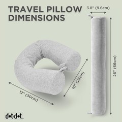 Dot&Dot Dotdot Twist Memory Foam Travel Pillow Bendable Neck Pillow For