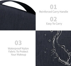 Large Hanging Toiletry Bag Waterproof Cosmetic Travel Makeup Organizer Black