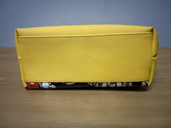 Marc Tetro My Dogs Yellow Dog Print Cosmetic Bag PVC Zip Travel Makeup Pouch