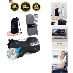 Travel Lumbar Pillow Inflatable Support Cushion for Airplane Office Car