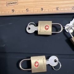 Brinks Luggage Locks 4 Pcs With Keys Solid Brass Body TSA Approved Unused