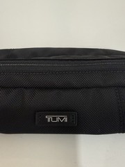 TUMI Black Ballistic Nylon Zipper Accessory Cord Travel Pouch