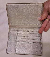 Passport holder pink metallic with RFID blocking