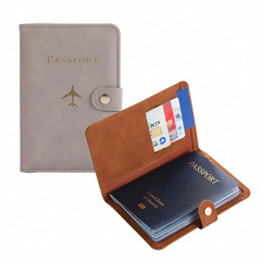 PU Leather Passport Wallet Traver Cover Case Cards Holder Pouch For Man & Women