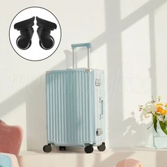 Luggage Swivel Spinner Suitcase Wheels Left and Right 115W W013 Set of 6 Black