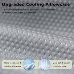 Cooling Camping Pillow, Memory Foam Travel Pillow with Adjustable Buckle Stra…