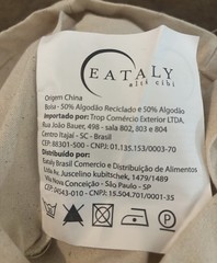 EUC Eataly Cotton Canvas Tote Bag from Milano, Italy -Used 1X to carry groceries