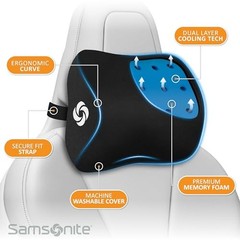 Ergonomic Neck Pillow – Large Car Neck Pillow for Driving, Gel Memory Black