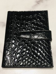 Black Crocodile Passport Holder Case ITALY