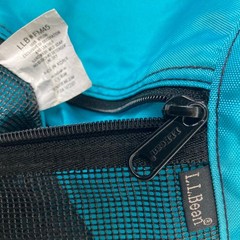 LL Bean Personal Organizer Hanging Toiletry Bag Teal Blue Nylon Travel Camp Logo