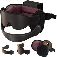 Travel Pillow Combo with Chin Strap, Airplane Pillows with 3D Eye for Sleepin…
