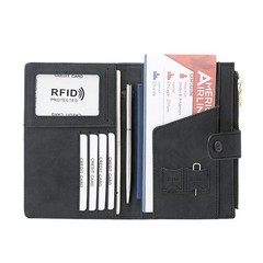 RFID Blocking Slim Passport Holder Wallet ID Card Tickets Case Purse for Travel