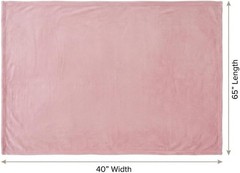 Travel Blanket and Pillow Ultra Soft Compact Lightweight 65×40 Light Pink