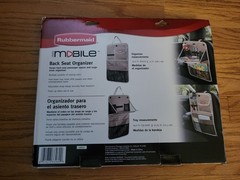 Rubbermaid Mobile Back Seat Car Organizer Kids Passenger Fold Down Tray Pockets