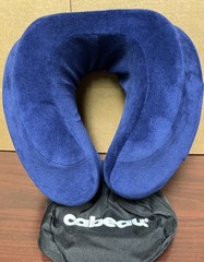 Cabeau Evolution Memory Foam Travel Pillow Neck Support Blue w Carrying Case