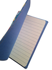 Cotton Fabric Blue Floral Small Notebook/Passport Cover