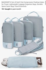 BAGSMART 6 Set Compression Packing Cubes Lightweight Luggage