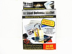 RFID Blocking Bi-fold Wallets Silver ID Steel Defense Wallet Theft Protection Bi