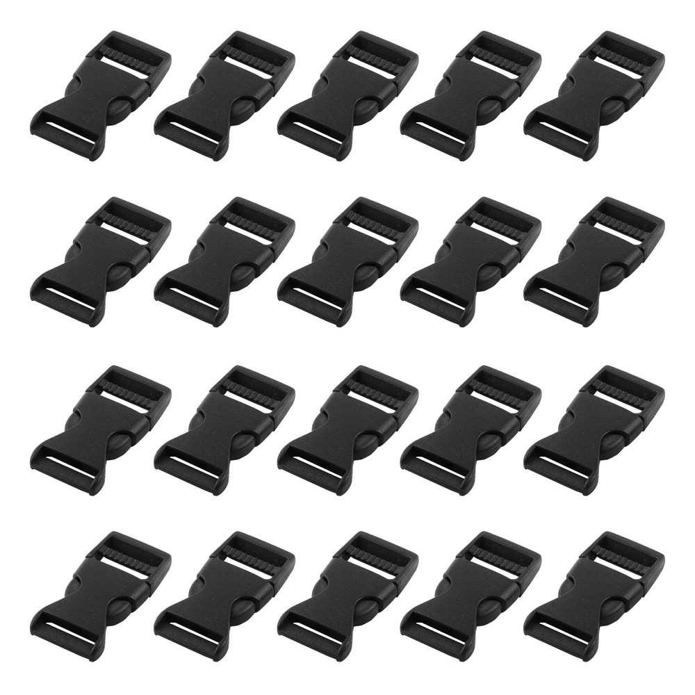 Side Quick Release Buckle (1.5cm/0.6″) 30Pcs, Plastic Adjustable Buckles
