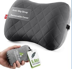 Hikenture Inflatable Standard Head Pillow Grey for Camping Travel MPN 1217