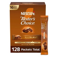 Nescafe Taster’S Choice Instant Coffee Beverage, Hazelnut, 16 Count (Pack of 8)