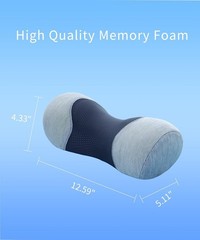 Neck Roll Pillow Cervical Memory Foam Cushion Support for Neck Pain Relief