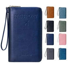 Multi-Functional RFID Passport Compact (7.4″ x4.3″ x0.7″), Dark blue