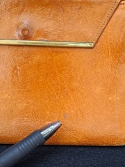Vintage Leather Passport Wallet- British Tan -Vegetable Tanned With Great Patina