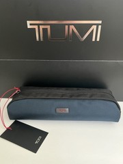 Tumi Navy Blue Travel Accessory Zipper Small Cord Pouch Bag