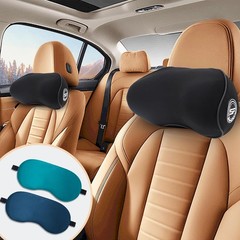 Car Headrest Memory Foam Neck Pillow for Driving Headrest 2 Pack Black Nw Sealed