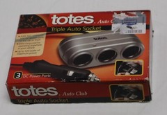 CHROMATICS by TOTES TRIPLE AUTO SOCKET CAR TRUCK CAMPER CIGARETTE LIGHTER POWER
