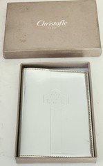 Cristofle PARIS Silver Patent Leather Passport Case Made France