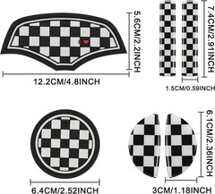 TOMALL Car Coaster Compatible with Mini Cooper Inner Door Handle Cover Trim Stic