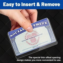 8pcs Social Security & Medicare Card Protector Sleeves Clear PVC Wallet Safe
