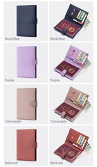 RFID Blocking Unisex Genuine Leather Passport Holder Covers Case Travel Wallet