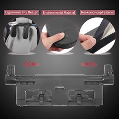 Car Headrest Pillow ABS,Memory Foam,PVC Leather Black 1 Set for Driving Travel